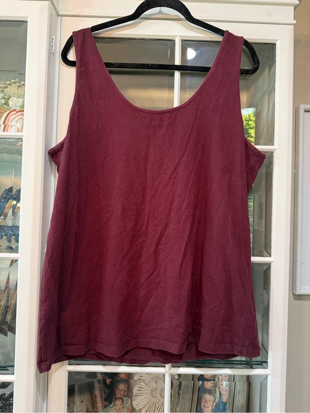 Maurices Burgundy Scoop Neck Tank Top - Picture 3 of 4